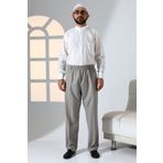 ihvanonline Erkek Rahat Kesim Beli Lastikli Cepli Hac ve Umre Kumaş Şalvar Pantolon - Toprak Rengi (İSR)