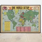 II.Dünya Savaşı Dekoratif Harita Posteri 60x90 cm AMC451