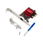 IIAZIMPS 2.5Gb Ağ Kartı PCIe Ethernet Kartı RTL8125 NIC Wake on LAN Akış Kontrolü Windows10/8/7 (32/64) Windows Server 2012/2008 Linux Mac için Düşük Profil Braketi ile.
