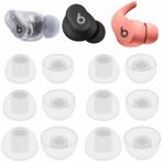 IiEXCEL 6 Çift Stüdyo Tomurcukları+Kulak Uçları, Yedek S/M/L 3 Boyutlu Yumuşak Kauçuk Silikon Esnek Kulak Uçları Kılıf Kılıf Beats Solo Tomurcukları/Stüdyo Tomurcukları/Fit Pro ile Uyumlu - Yarı