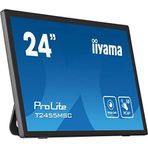 Iiyama Prolite T2455MSC-B1 59,8 cm 23,8" IPS LED Monitör Full Hd 10 Noktalı Çoklu Dokunmatik Kapasitif HDMI Dp Usb3.0 7h Web Kamerası Mikrofonu Parmak Izi Önleyici Siyah