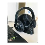Ik3D Kemx3D-İskelet Kafa Tası- Kristal / Kulaklık Tutucu-Dekor / Masa Üstü Kullanım Kulaklık Standı