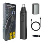 iKakocus Erkekler Kadınlar için Burun Saç Kesme Makinesi, Ağrısız ve Çekmez, Güçlü Motorlu ve Çift Kenarlı Bıçaklı, Burun, Kulak ve Yüz İçin, USB Şarj Edilebilir, Su Geçirmez ve Kolay Temizlenebilir