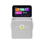 Ikarao Partybox Shell S3 80W Karaoke Bluetooth Hoparlör Seti, 7.1" Dahili Tablet, 2 Kablosuz Mikrofon, Rgb Işıklı Taşınabilir Ses Bombası, Beyaz - 01-Siyah