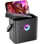 Ikarao Yetişkinler için Karaoke Makinesi, Şarkı Sözleri Ekranı ve Ekranı ile, YouTube için Karaoke Sistemi, 2 Kablosuz Mikrofon, Otomatik Ayar ve Yankı, KaraFun Prime, Ev Dış Mekan Partisi için