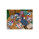 Ikat Lacivert Puskullu Runner Ve Yuvarlak Servis Altligi & Supla Seti
