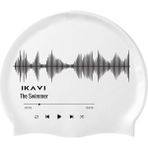 Ikavi Müzik Baskılı Silikon Deniz ve Havuz Bonesi - Beyaz - Standart