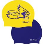 Ikavi Sarı-Lacivert 2'li Kanarya Baskılı Silikon Deniz ve Havuz Bonesi - Sarı - Lacivert - Standart