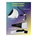 İKAVİ Taraftar Yüzücü Paketi (Silikon Bone, Şnorkel ve Ayak Paleti) Özel Çift Renkli Tasarım