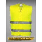 Ikaz Yeleği Fosforlu 5 cm Reflektörlü Sarı Görevli Işçi Güvenlik Yeleği