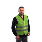 İkaz Yeleği Sarı Bedenli - Ayarlanabilir 10 Lu Paket