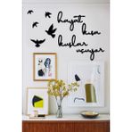 Ikbal Market Hayat Kısa Kuşlar Uçuyor Duvar Tablo Duvar Dekoru Ahşap - 70 x 50 cm