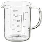 IKEA 0.5 lt Isıya Dayanıklı Cam Ölçü Kabı Ölçek