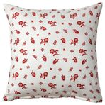 IKEA 006.208.73 Tagsackmal Kırlent Kılıfı, Beyaz-Kırmızı, 50X50 Cm Kırmızı - Beyaz