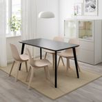 IKEA 09259702 Siyah Bej Masa Takımı