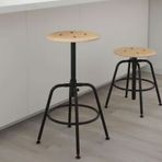 IKEA 10363651 Kullaberg Çam Siyah Tabure