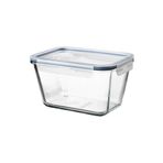 IKEA 1,8 Lt 21x15x12 Cm Dikdörtgen Kapaklı Saklama Kabı Cam - Plastik