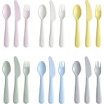 IKEA 18 Parça Bebek & Çocuk Çatal, Kaşık ve Bıçak Seti Beslenme Takımı Yemek Takımı Plastik - Çok Renkli