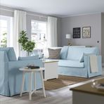 IKEA 19489646 3'lü Soluk Mavi Kanepe