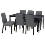 IKEA 19544313 Siyah Gri Yemek Masası