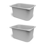 IKEA 2 Adet Gri Çocuk Odası Eşya Oyuncak Saklama Kutusu 42x30x23 Cm