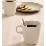 IKEA 2 Adet Kuplu Çay Bardağı Yükseklik 10 Cm İkea 2'li Set Stonware Kahve Bardak Hacim 370 ml Krem Renk