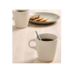 IKEA 2 Adet Kuplu Çay Bardağı Yükseklik 10 Cm İkea 2'li Set Stonware Kahve Bardak Hacim 370 ml Krem Renk