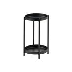 IKEA 2 Katlı Çiçeklik-saksılık Yuvarlak Sehba Siyah Renk 35 Cm-çelik Iç Dış Mekana Uygun