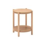 IKEA 2 Katlı Yan Sehpa Düzenli -havadar Tasarım 50 Cm Meşe Kaplama