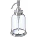 IKEA 2 Parça Cam Banyo Seti 300 ml Krom Kaplama Şeffaf Sıvı Sabunluk-Diş Fırçalık Seti Modern-Sade Banyo Set 2 Parça - Şeffaf Krom - 18cm