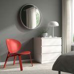 IKEA 20429604 Fröset Kırmızı Vernikli Meşe Kaplama Ahşap Koltuk