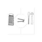 IKEA 2'li Çırpıcı+Çelik Rende+Çelik Sarımsak Ezici 3Lü Set Pratik Mutfak Gereçleri