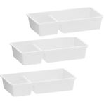 IKEA 3 Adet Çekmece Içi Düzenleyici 33 x 17 cm 3'lü Set Bölmeli Düzenleme Kutusu Beyaz