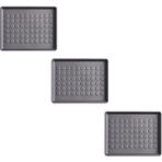 IKEA 3 Adet Dolap Içi Plastik Ayakkabı Tepsisi 46 x 35 cm 3'lü Set Ayakkabılık Koyu Gri