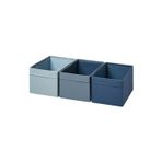 IKEA 3 Adet Düzenleme Kutusu 18x25x15 Cm İkea 3'lü Set Dolap İçi Saklama Kutusu Polyester