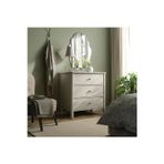 Ikea 3 Çekmeceli Şifonyer, Açık Gri-Bej Boyalı, 93X50X91 Cm
