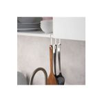 IKEA 3 Kancalı Askı 12x7x1 Cm Kepçe Asma Aparatı Havlu Askısı Askılık Beyaz Renk Çelik