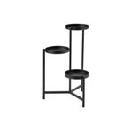 IKEA 3 Katlı Çiçeklik-saksılık Yuvarlak Sehba Siyah Renk 58 Cm-çelik Iç Dış Mekana Uygun