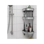 IKEA 3 Katlı Köşe Banyo Rafı 19x19x58 Cm Duvara Monte Askılı Duş Sepeti Paslanmaz Çelik Raf