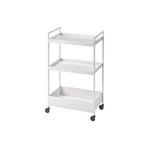 IKEA 3 Katlı Servis Arabası Beyaz Renk 50.5X30X83 cm Düzenleyici Raf Ünitesi Çelik