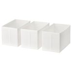 IKEA 3 Parça Düzenleme Kutu Seti MeridyenDukkan Beyaz Renk Baza-Gardrop İçi Düzenleyici Hurç 31x55x33 cm