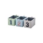 IKEA 3 Parça Kutu Seti, Barndröm Çok Renkli 17x27x17 Cm Çocuk Odası Düzenleme Kutuları