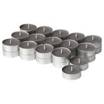 IKEA 30 Lu Şenlik Ateşi Kokulu Mum MeridyenDukkan Toprak-Tütsü Kokusu Mini Mum 3.8 Cm Gri