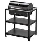 IKEA 30471447 Grillskar Paslanmaz Çelik Siyah 86x61 cm Kömürlü Barbekü