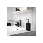 IKEA 3'lü Banyo Seti - Sıvı Sabunluk, Fırçalık, Katı Sabunluk - Stoneware Siyah