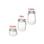 IKEA 3'lü Kavanoz Seti Kilitli Sızdırmaz Saklama Kavanozu Ikea Şeffaf Kavanoz (0,5 Lt + 1 Lt + 1,8 Lt )