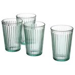IKEA 4 Adet Cam Bardak Seti Açık Turkuaz Renk MeridyenDukkan 31 cl, 4 Adet