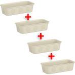 IKEA 4 Adet Dolap Içi Düzenleyici Kutular 10 x 5 x 20 cm 4'lü Set Organizer Masaüstü Çekmece Içi Saklama