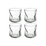 IKEA 4 Adet Modern Tasarım Köşeli Cam Bardak, Kola Meşrubat Viski Bardağı 300 ml