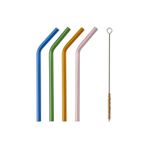 İkea 4 Adet Renkli Cam Pipet 18 cm 4 lü Karışık Renkler
